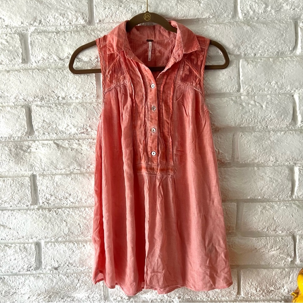 Free People Sleeveless Top Salmon Pink Size XS
